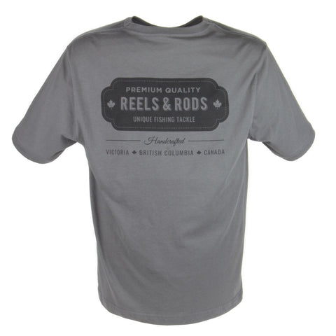 Back of PEETZ Retro Tee Shirt | Grey with Black Artwork